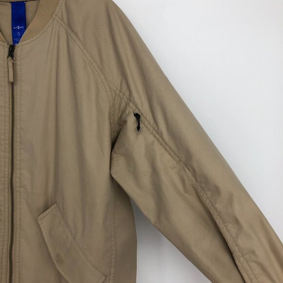 Kit & Ace men's Khaki utility style tan bomber jacket full zip pockets size S - Picture 8 of 14